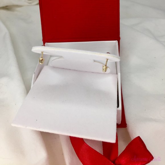 Tiny Hearts Screw-Back Earrings / Posts / Studs - 14k Yellow Gold - So Sweet! - Picture 4 of 8